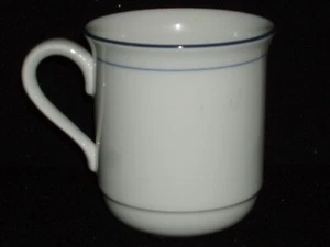 LENOX BLUE PINSTRIPES MUG 3.75" Made in USA DISCONTINUED - Picture 1 of 3