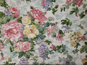 Bouquet in Spring 54" Wide P Kaufmann Linen / Rayon Slub Floral - Picture 1 of 2