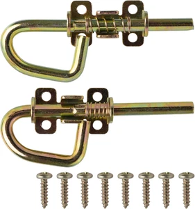 Loop Style Spring Locking Barrel Bolts Door Latch Hardware for Sheds, Gates, Bar - Picture 1 of 12