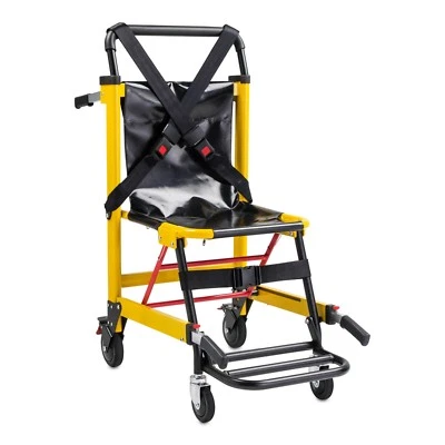 EMS Stair Chair Emergency 4-Wheels Heavy Duty Evacuation Chair - Yellow - Image 1 of 4