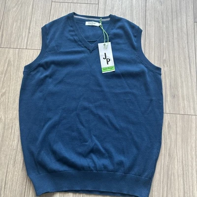 New with tags - James Pringle golf- M - Men's blue Sleeveless Knit Tank Jumper - Image 1 of 4