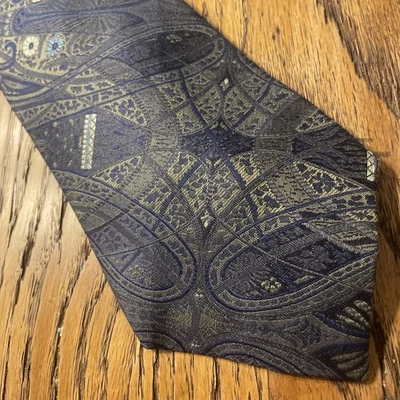 Corbata de seda brocado abstracto vintage usada en excelente estado Nina Ricci para hombre hecha en Japón Foto 1 de 4
