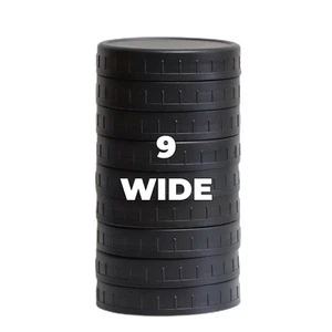 9 Black Plastic Wide Mouth Mason Jar Lids with Silicone Ring,Thickened Leak-p... - Picture 1 of 5
