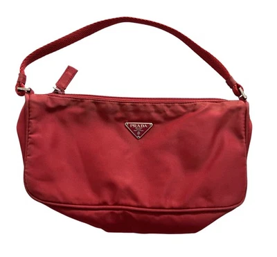 Prada Tessuto Sport Nylon Pochette Shoulder Bag in Red - Image 1 of 4