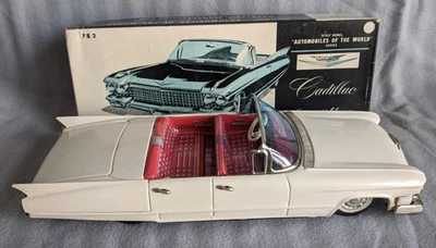 VTG 1960s JAPAN FRICTION CADILLAC CONVERTIBLE WHITE #782 BANDAI TIN METAL LITHO - Image 1 of 4