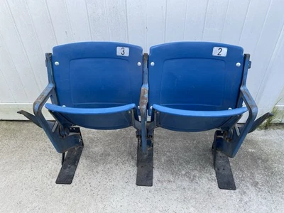 Vintage Original Detroit Tigers Stadium Blue Chair Seat #2 & #3 Authentic Letter - Image 1 of 4