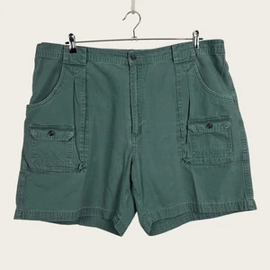 RedHead Men's Size 46 Heavy Cotton Twill Cargo Outdoor Shorts Washed Teal Green - Picture 1 of 10