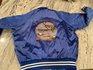Giacca da tasso vintage trapuntata raso bomber cervo buck pistoleri XL - Foto 1 di 9