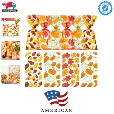 150 Piezas Bolsas de Celofán Otoño Hojas de Arce Bolso para Violonchelo 3 Estilos Otoño Goodie Tr... Foto 1 de 4