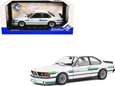 BMW Alpina B7 Turbo (E24) 1984 blanco con gráficos azules y verdes diecast 1/18 Foto 1 de 4