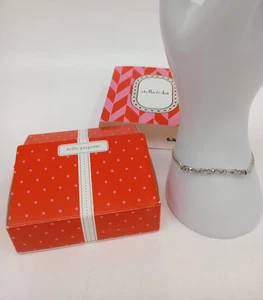 Stella and Dot Silver Plated Beaded Slider Bracelet Gift Boxed - Adjustable Fit - Picture 1 of 13