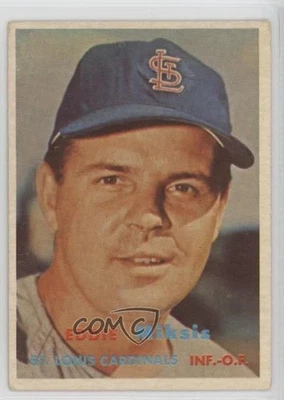 1957 Topps Scarce Series Eddie Miksis #350 - Image 1 of 2