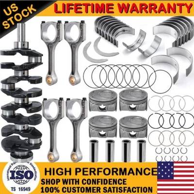 Crankshaft Connecting Rod Bearing Piston Kits For 2.4L Hyundai Sonata Kia Optima - Image 1 of 4