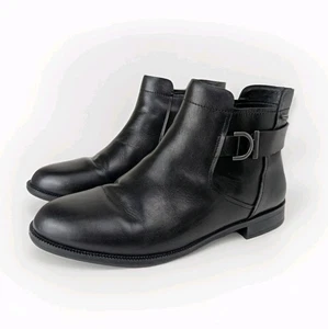Clarks Artisan Black Mint Jam Leather Gore tex Ankle Boots UK 7 D - Picture 1 of 15