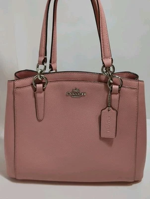 Coach розовый Saffiano кожи разделенный маленький сумка с короткими ручками сумка сумочка - Изображение 1 из 4