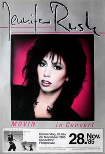JENNIFER RUSH - 1985 - Live In Concert - Movin Tour - Poster - Düsseldorf - Picture 1 of 1