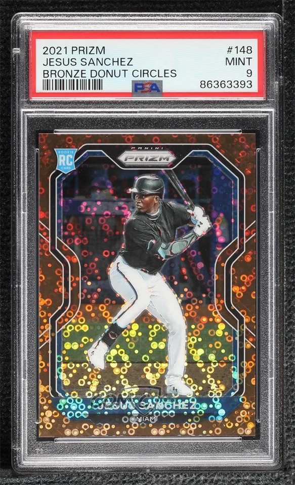 2021 Prizm Tier II Bronze Donut Circle /40 Jesus Sanchez PSA 9 MINT Rookie RC - Image 1 of 2