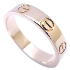CARTIER Mini love 18K Pink Gold ring Size 49 /294147 - Picture 1 of 8