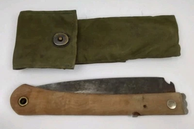 Vintage Antique Folding Hand Saw Locking Wood Handle Military Japan Rare Knife - Image 1 of 4
