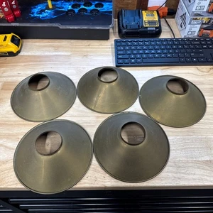 Vintage Brass Lamp Shades (set of 5) - Picture 1 of 14