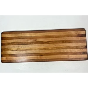 Handcrafted Wood Cutting Board Cheese Meat Charcuterie Made Illinois 24X9x3/4 - Picture 1 of 5