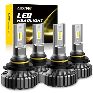 Reemplace Halógena AUXITO Blanco Frío LED 9005 9006 Faros Bombillas Kit de haz alto/bajo - Imagen 1 de 17