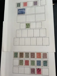 a255 China 3 sides album page 31 stamps mixed condition - Foto 1 di 2