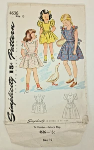 Simplicity 4636 Sewing Pattern Pinafore Dress  Size 10 Unprinted Envelope Damage - Picture 1 of 10