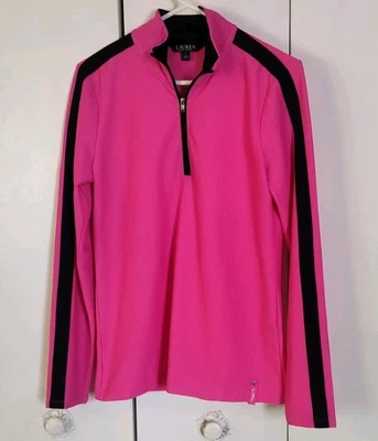 Chaqueta Pullover Ralph Lauren Talla L Rosa Y Azul Con Cremallera Qtr Atlética Para Mujer  Foto 1 de 4