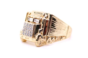 14k Gold and Diamond Truck Ring - Picture 1 of 6