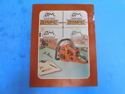 Folleto de venta de motosierra olímpica vintage años 70 --- cajón 123 delantero a Foto 1 de 3