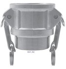 4" Type B Camlock Female Coupler x Male NPT Aluminum Hose Fitting B400IAL