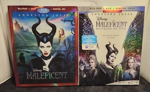 Maleficent & Mistress of Evil 2- Blu Ray Set + DIGITAL CODE EACH - Picture 1 of 4
