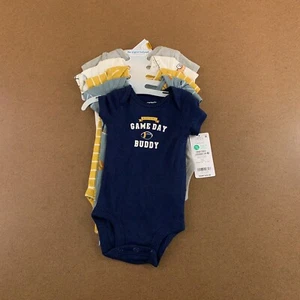 Carters Newborn Baby Multicolor Sports Graphic 5-Pack Short-Sleeve Bodysuits NWT - Picture 1 of 8