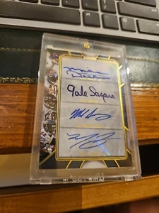 2015 Topps Supreme Football Quad Auto Chicago Bears Ditka Sayers Singletary /10 - Picture 1 of 11