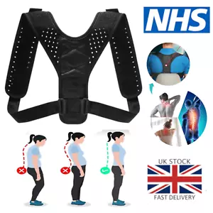 Posture Corrector Back Straightener Lumbar Shoulder Support Belt Body Brace - Picture 1 of 13