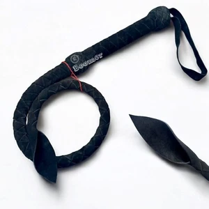 Bull Whip Leather Single Tail with Tongue Fully Hand Made whip Fantasy Fun Play - Picture 1 of 8