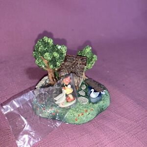 Hummel GOOSE GIRL Miniature Village Figurine Danbury Mint Original Box & COA P