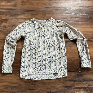 Kids Patagonia White Capilene Floral Long Sleeve Shirt Size XS - Picture 1 of 5