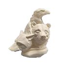 Bear, Eagle and Wolf 9.5" Totem Ceramic Bisque, Ready to Paint
