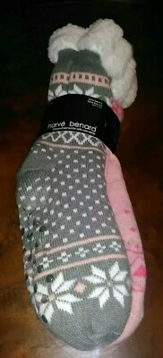 Para Mujer Harve Benard 2 Pares Calcetines Forrados Sherpa con Banda de Rodadura Antideslizante * ¡Nuevos! Foto 1 de 4