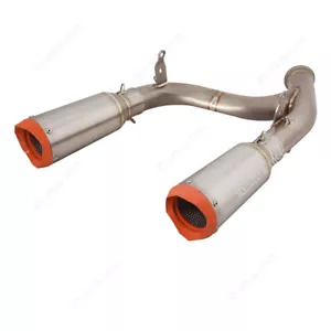 Silenciadores de titanio de tubo de escape de doble salida modificados para Duke 790 890/R 2018-2023 - Imagen 1 de 6
