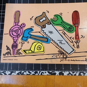 USED wooden puzzle OT classroom Judy Instructo Tools Drill Hammer Saw Wrench  - Picture 1 of 4