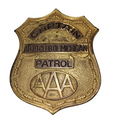 Insignia de Capitán Patrulla de Seguridad Escolar Obsoleta Del Club De Michigan Auto AAA De Colección Foto 1 de 4