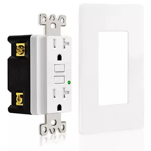 GFCI GFI Outlet 20 Amp Ricevitore a parete non manomissione grado commerciale ETL - Foto 1 di 12