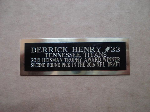 Derrick Henry Football Card Tennessee Titans Card Plaque Nameplate 1" X 3" Cover