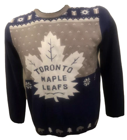 MENS Small Toronto Maple Leafs Hockey  Christmas Sweater Cover