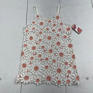 Hobie Girls White Floral Crotchet Sleeveless Swimsuit Cover Up Youth Size S/MNew - Picture 1 of 9