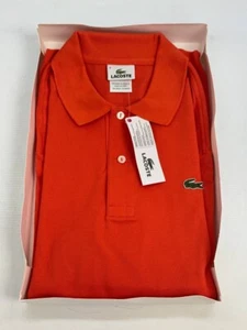 Lacoste Classic Fit Long Sleeve Polo Shirt Orange Men's Size L - Picture 1 of 9