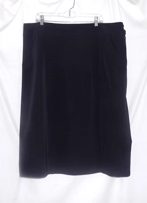 Falda Lápiz Recta Marina Rinaldi Voyage Longitud Midi Azul Oscuro Tejido Buceo 29 Foto 1 de 4